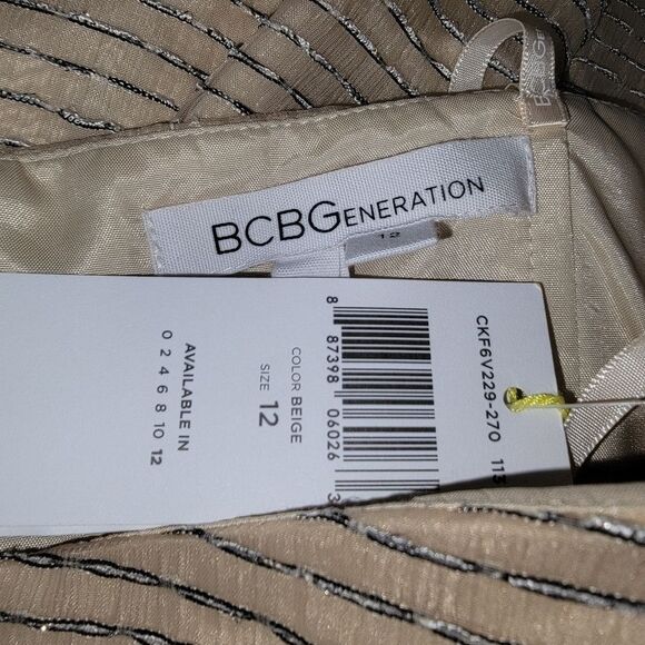 BCBGeneration Nwt peplum cocktail party dress size 12 - Picture 7 of 9